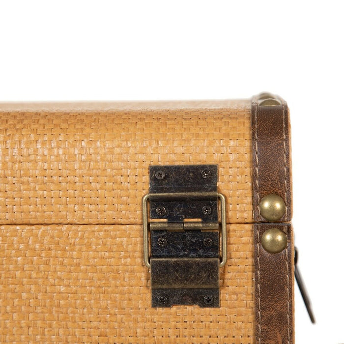 Trunk Set 45 x 30 x 22 cm DMF Rattan (3 Pieces)