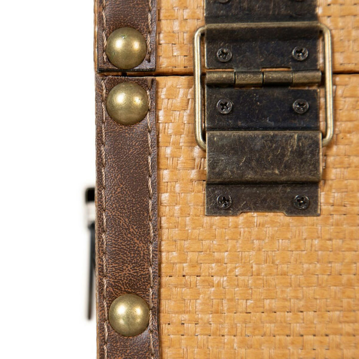 Trunk Set 45 x 30 x 22 cm DMF Rattan (3 Pieces)