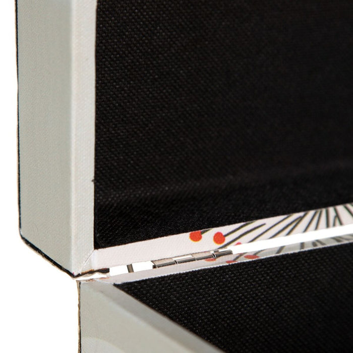 Trunk Set 34.5 x 24.5 x 14 cm Flowers DMF Canvas (2 Pieces)