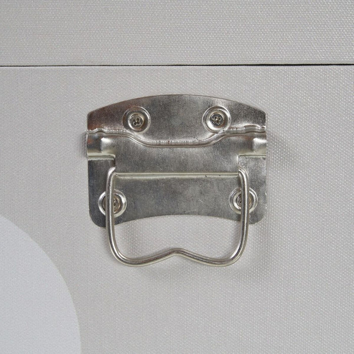 Trunk Set 65 x 38 x 35 cm Flowers DMF Canvas (3 Pieces)