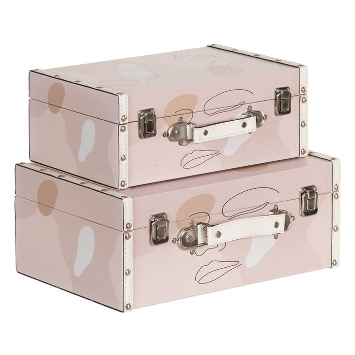 Trunk Set 34.5 x 24.5 x 14 cm DMF Canvas (2 Pieces)