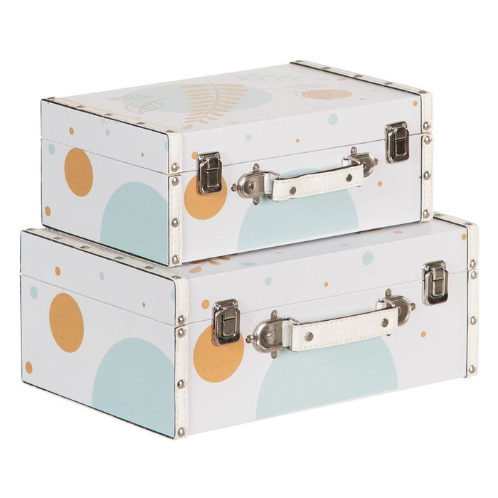 Trunk Set 34.5 x 24.5 x 14 cm DMF Canvas (2 Pieces)