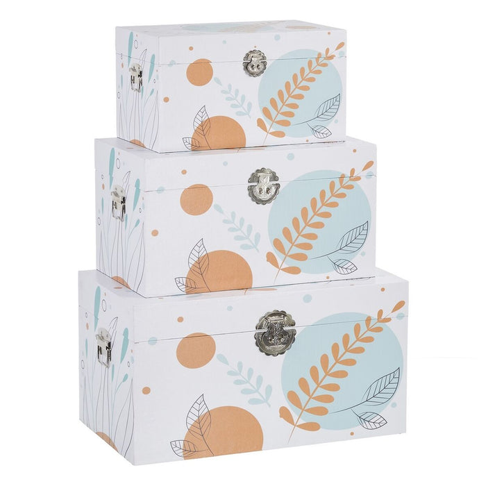 Trunk Set 65 x 38 x 35 cm DMF Canvas (3 Pieces)