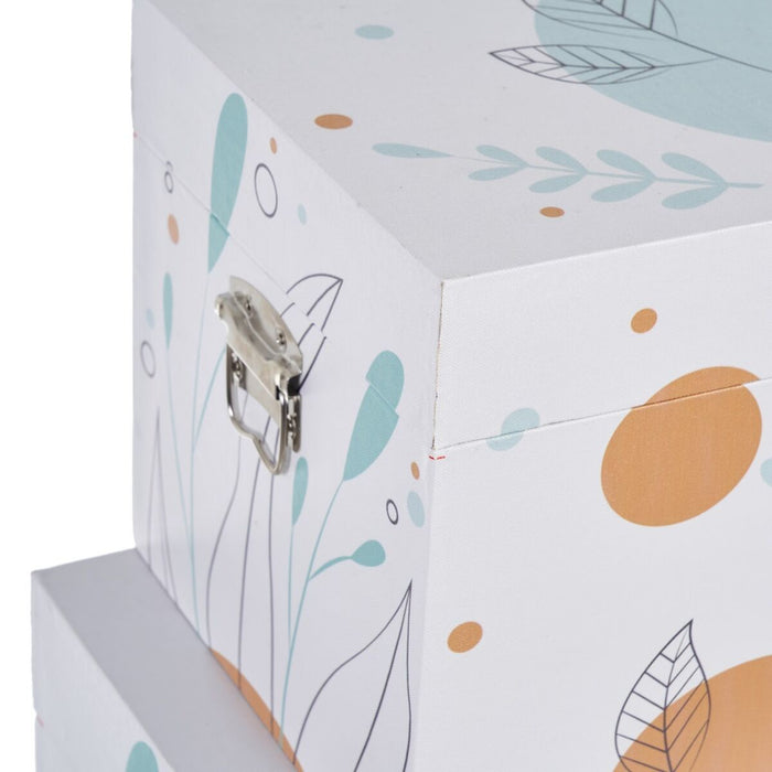 Trunk Set 65 x 38 x 35 cm DMF Canvas (3 Pieces)