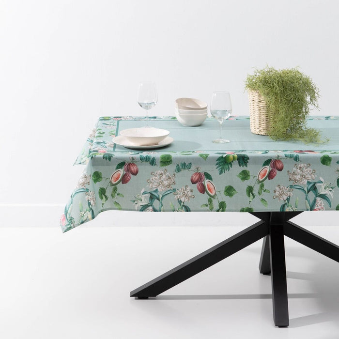 Turquoise Tablecloth Polyester 100% cotton 140 x 240 cm