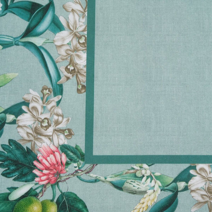 Turquoise Tablecloth Polyester 100% cotton 140 x 240 cm