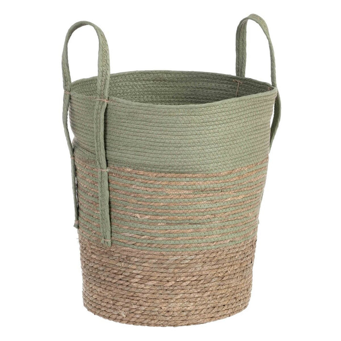 Basket Set 42 x 42 x 48 cm Mint Natural Fiber (3 Pieces)
