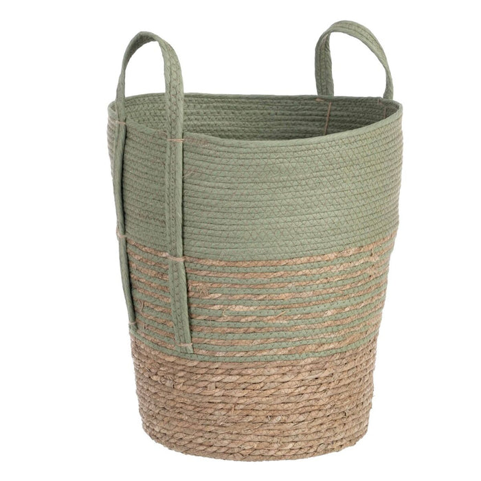 Basket Set 42 x 42 x 48 cm Mint Natural Fiber (3 Pieces)