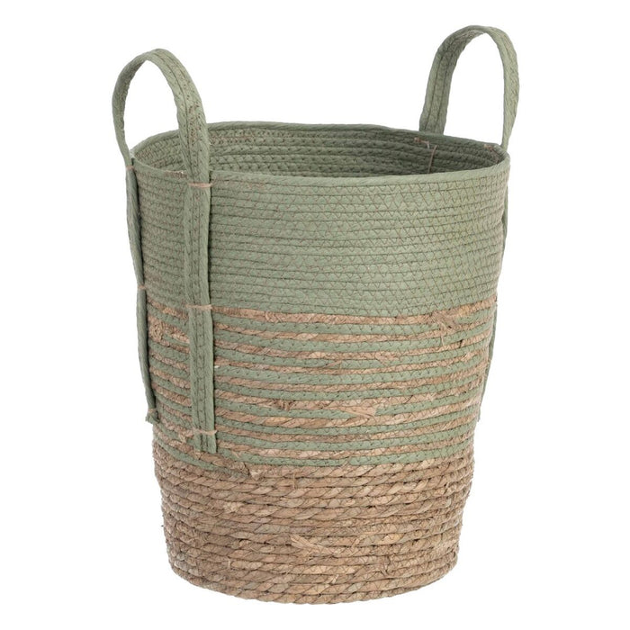Basket Set 42 x 42 x 48 cm Mint Natural Fiber (3 Pieces)
