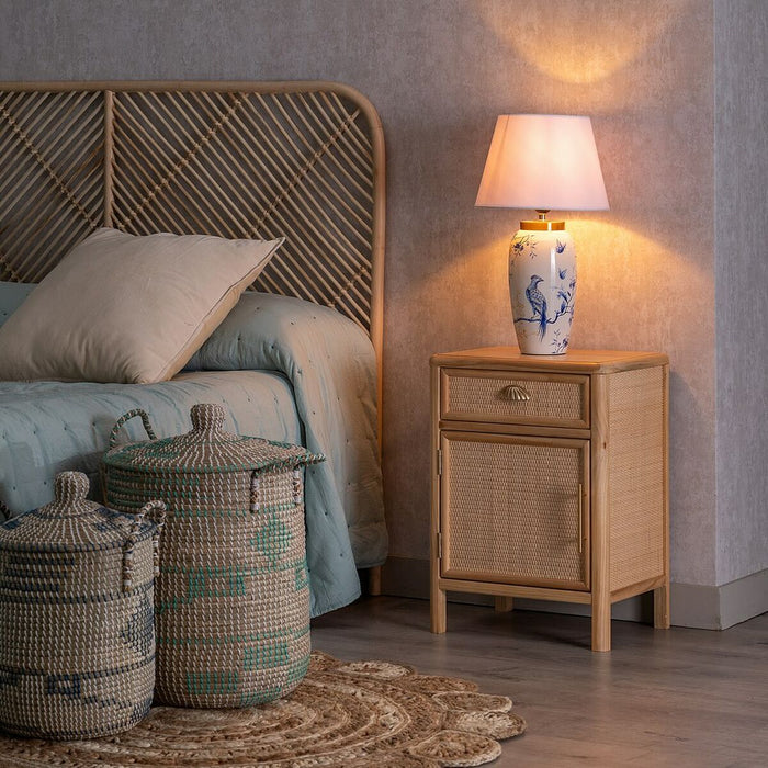 Natural Gray Basket Set Natural Fiber 38 x 38 x 58 cm (2 Pieces)