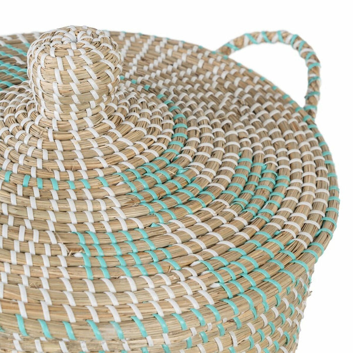 Natural Gray Basket Set Natural Fiber 38 x 38 x 58 cm (2 Pieces)