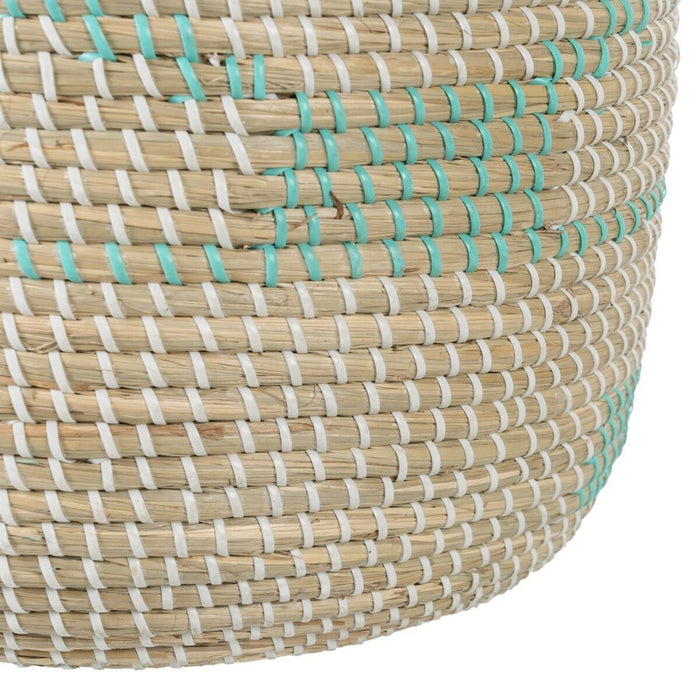 Natural Gray Basket Set Natural Fiber 38 x 38 x 58 cm (2 Pieces)