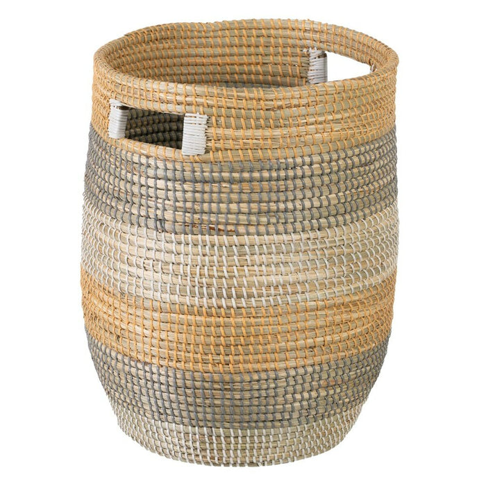 Basket Set 38 x 38 x 50 cm Natural Grey Natural Fiber (2 Pieces)