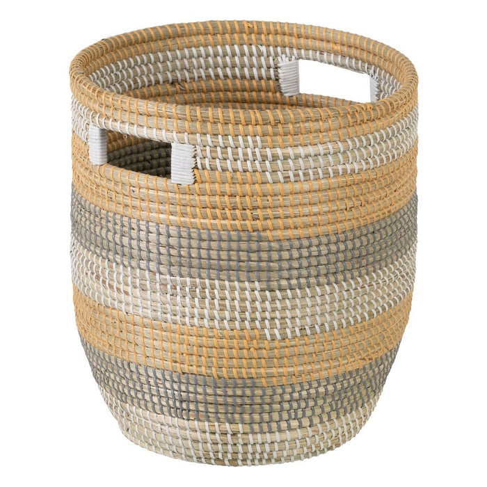 Basket Set 38 x 38 x 50 cm Natural Grey Natural Fiber (2 Pieces)