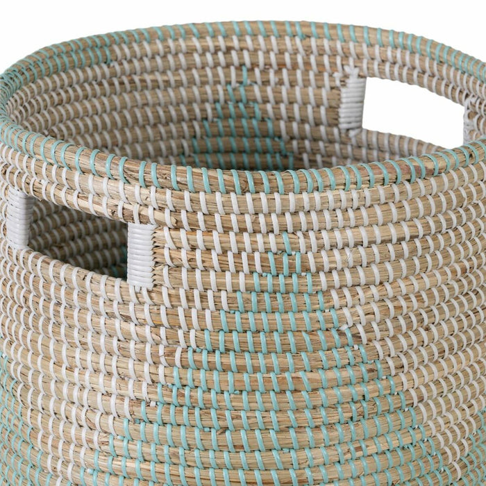 Basket Set 38 x 38 x 50 cm Natural Grey Natural Fiber (2 Pieces)