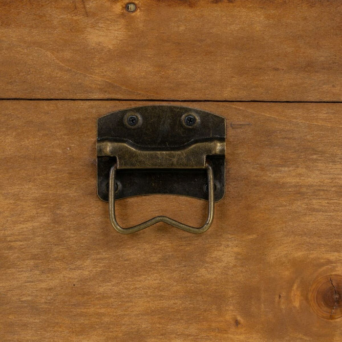 Set of Trunks 45 x 30 x 29 cm Synthetic Fabric Wood Checkered (2 Pieces)