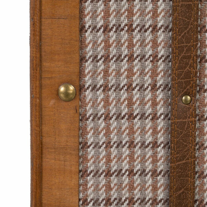 Set of trunks 50 x 36 x 20 cm synthetic fabric wood squares (2 pieces)