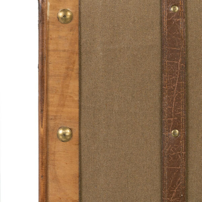 Trunk Set 50 x 36 x 20 cm Synthetic Fabric Wood (2 Pieces)