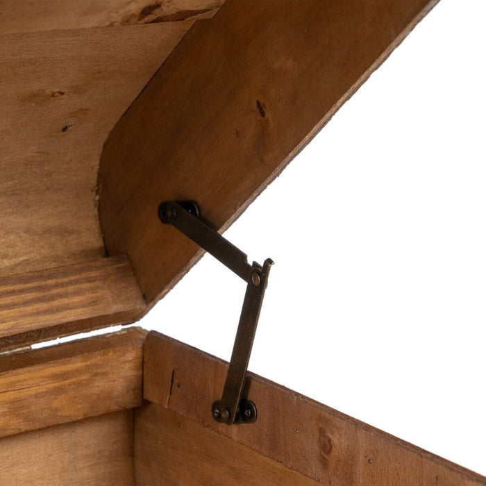 Trunk Set 50 x 36 x 20 cm Synthetic Fabric Wood (2 Pieces)