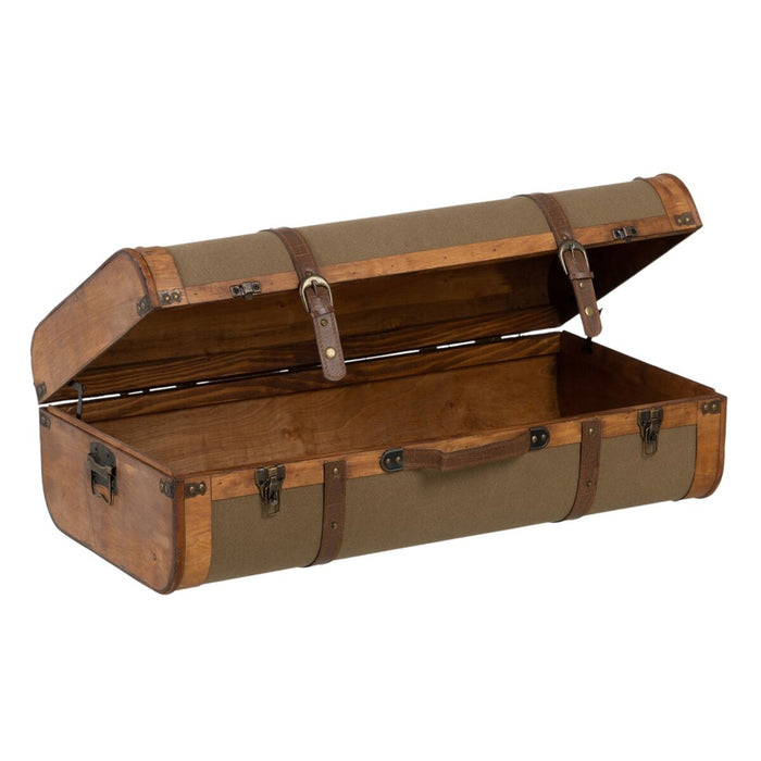 Trunk Set 80 x 41.5 x 25 cm Synthetic Fabric Wood (2 Pieces)