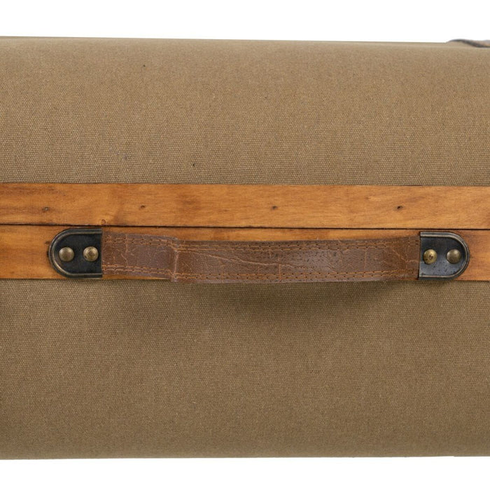 Trunk Set 80 x 41.5 x 25 cm Synthetic Fabric Wood (2 Pieces)