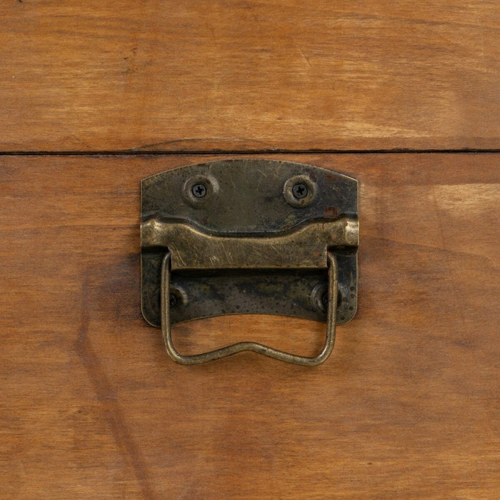 Trunk Set 80 x 41.5 x 25 cm Synthetic Fabric Wood (2 Pieces)