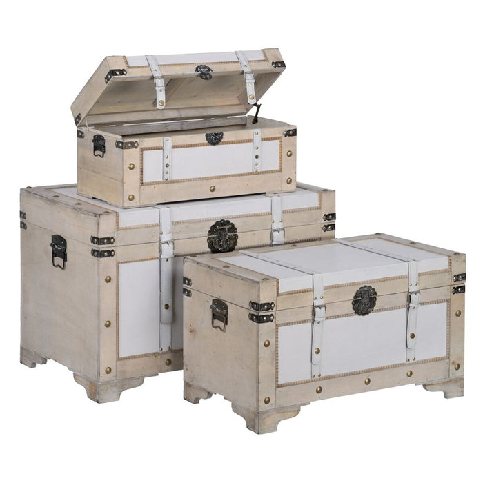 Trunk Set 75 x 47 x 51 cm DMF Synthetic Fabric (3 Pieces)