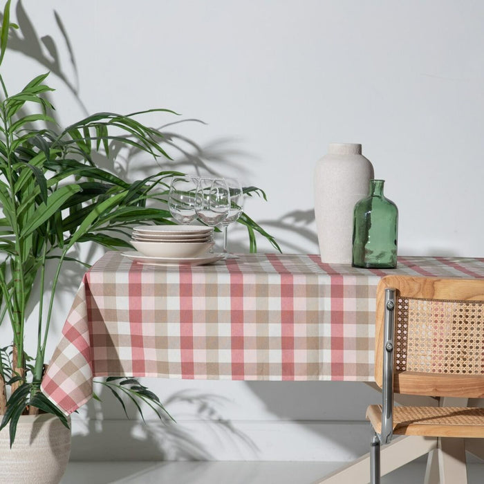 Pink Tablecloth Polyester 100% cotton 140 x 240 cm