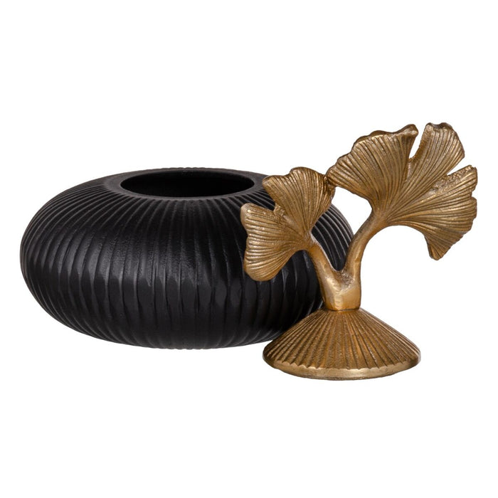 Multipurpose Box Black Gold Aluminum 20 x 20 x 24 cm