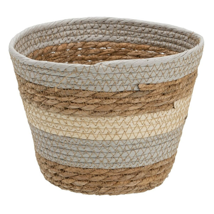 Natural Gray Basket Set 17 x 17 x 20 cm Natural Fiber (3 Pieces)