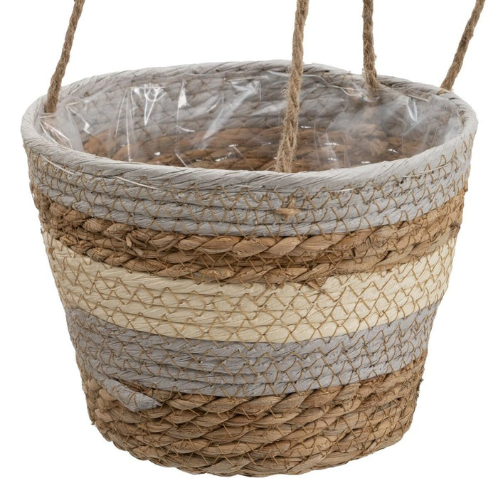 Natural Gray Basket Set Natural Fiber 20 x 20 x 27 cm (3 Pieces)