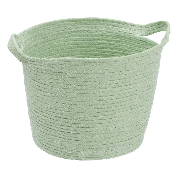 Light Green Rope Basket Set 26 x 26 x 33 cm (3 Pieces)