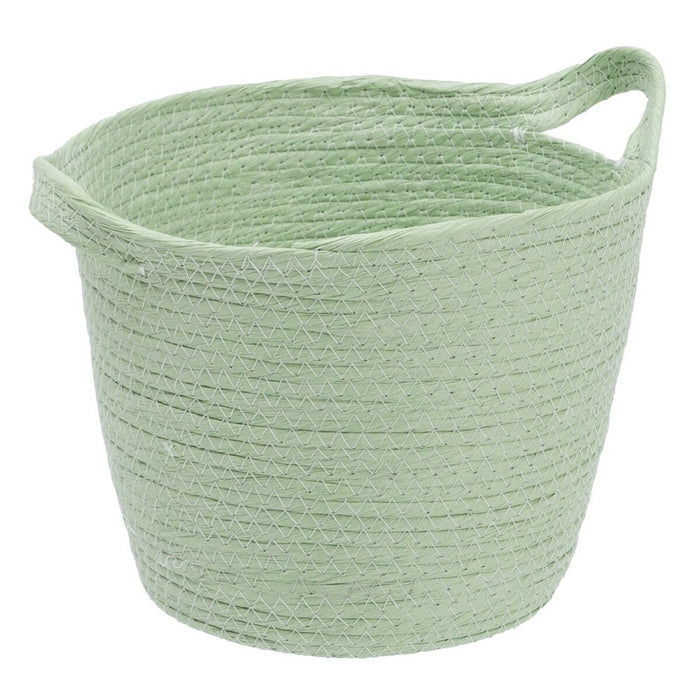 Light Green Rope Basket Set 26 x 26 x 33 cm (3 Pieces)