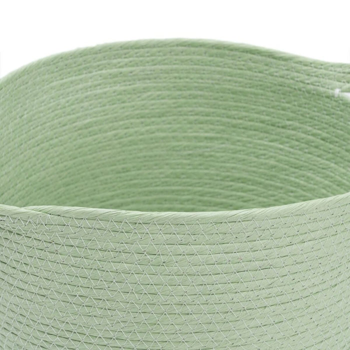 Light Green Rope Basket Set 26 x 26 x 33 cm (3 Pieces)