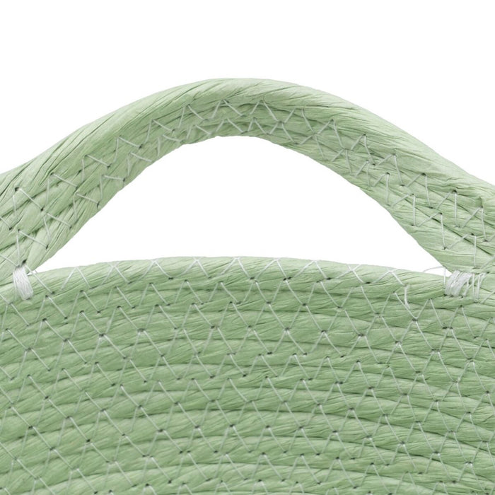 Light Green Rope Basket Set 26 x 26 x 33 cm (3 Pieces)