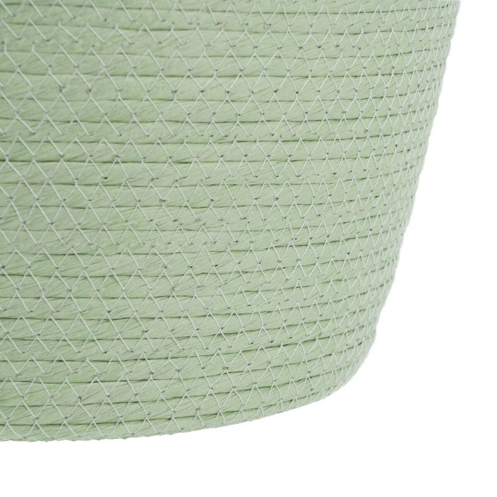 Light Green Rope Basket Set 26 x 26 x 33 cm (3 Pieces)