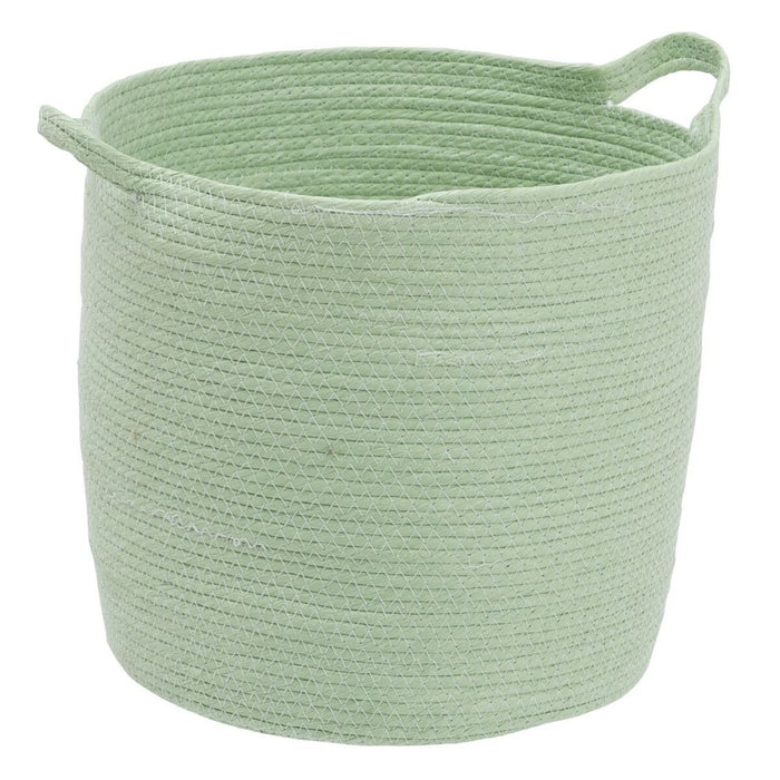 Rope Basket Set 33 x 33 x 38 cm Light Green (3 Pieces)