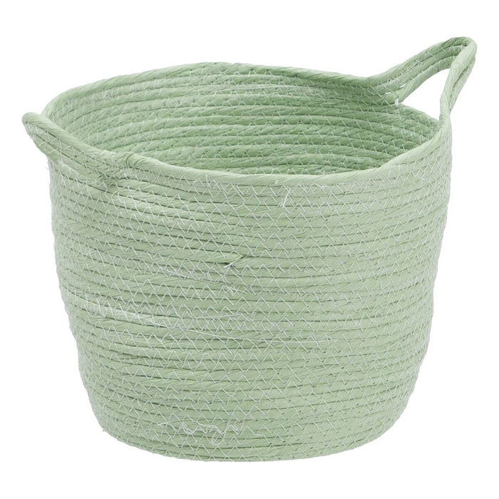 Rope Basket Set 33 x 33 x 38 cm Light Green (3 Pieces)