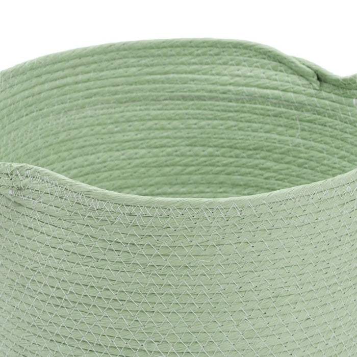 Rope Basket Set 33 x 33 x 38 cm Light Green (3 Pieces)