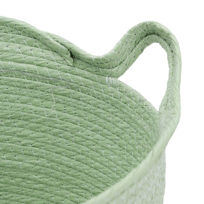 Rope Basket Set 33 x 33 x 38 cm Light Green (3 Pieces)