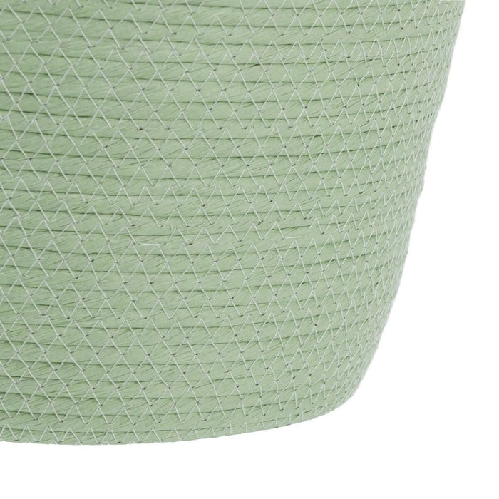 Rope Basket Set 33 x 33 x 38 cm Light Green (3 Pieces)