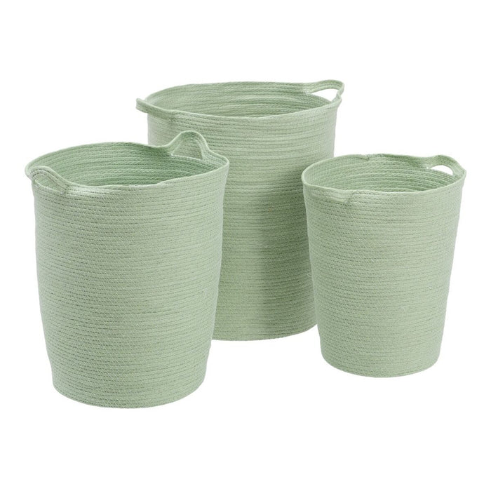 Light Green Rope Basket Set 48 x 48 x 42 cm (3 Pieces)