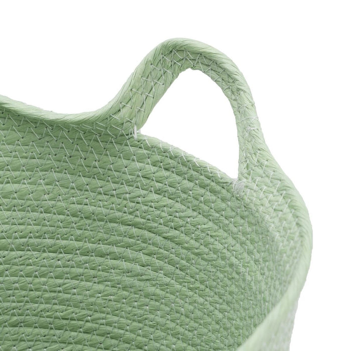 Light Green Rope Basket Set 48 x 48 x 42 cm (3 Pieces)