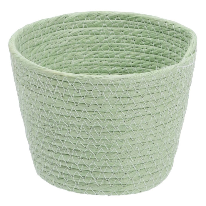 Rope Basket Set 17 x 17 x 20 cm Light Green (3 Pieces)