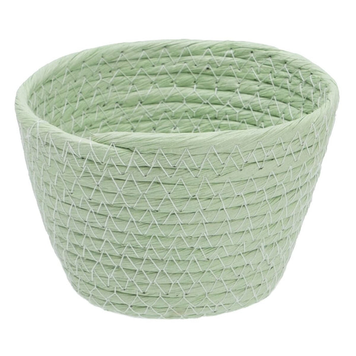 Rope Basket Set 17 x 17 x 20 cm Light Green (3 Pieces)