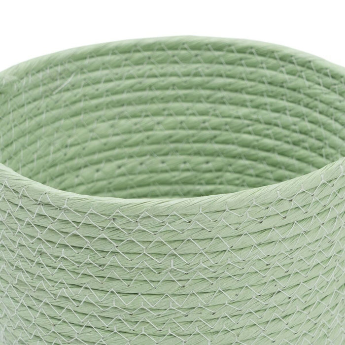 Rope Basket Set 17 x 17 x 20 cm Light Green (3 Pieces)