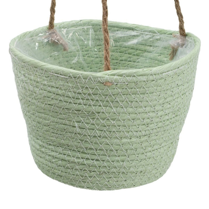 Rope Basket Set 20 x 20 x 27 cm Light Green (3 Pieces)