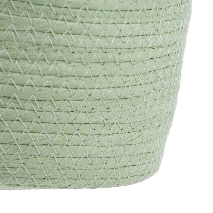 Rope Basket Set 20 x 20 x 27 cm Light Green (3 Pieces)