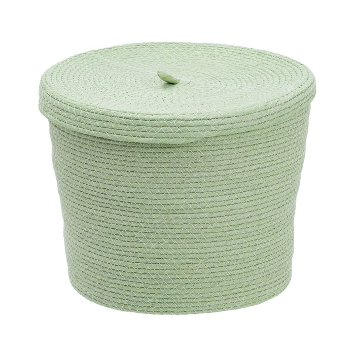 Multipurpose Basket 3 Pieces 28 x 28 x 36 cm Light Green Rope