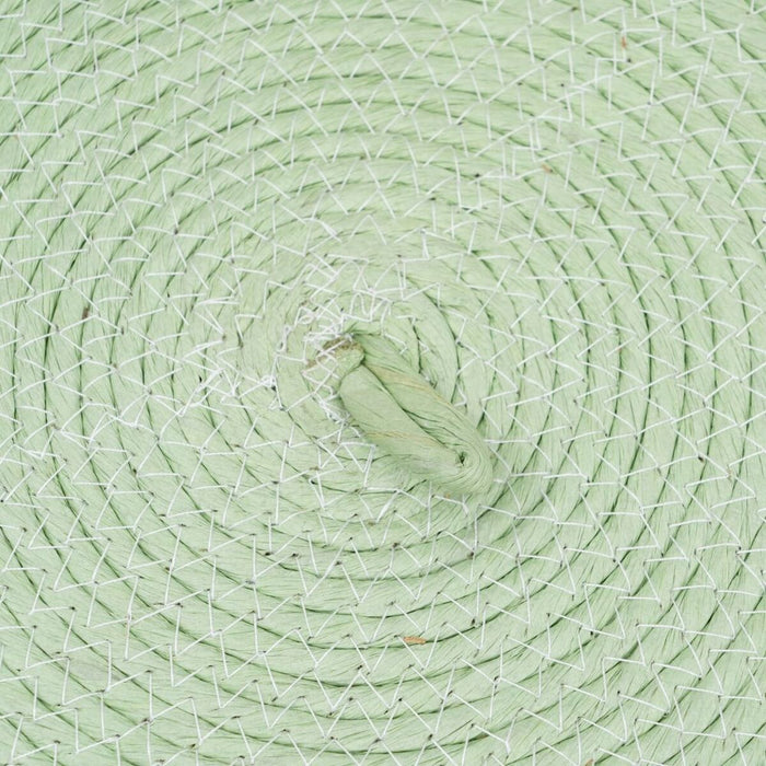 Multipurpose Basket 3 Pieces 28 x 28 x 36 cm Light Green Rope